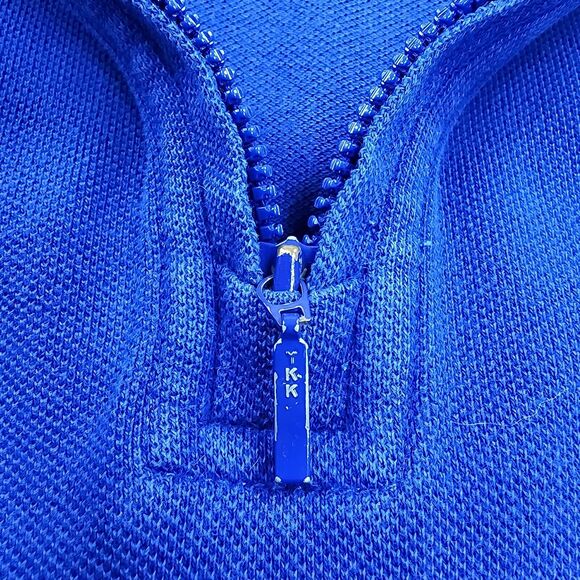 Vintage Eddie Bauer Shirt Mens Large Blue Gray EBTEK 1/4 Zip Polo Short Sleeve - Picture 12 of 16